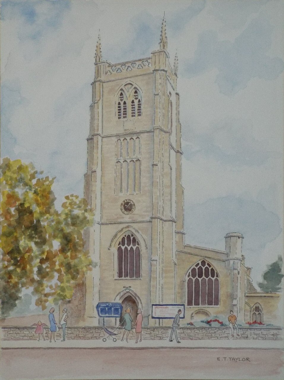 Watercolour - Keynsham Church
